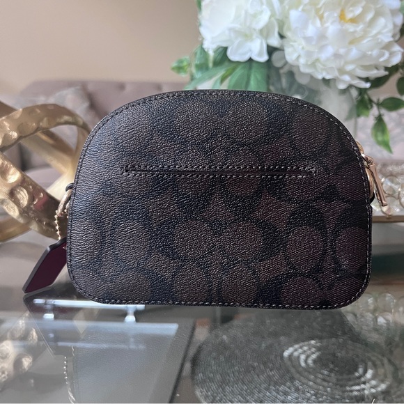 Coach Mini Serena Crossbody In Signature Canvas Bag Red - Picture 9 of 15